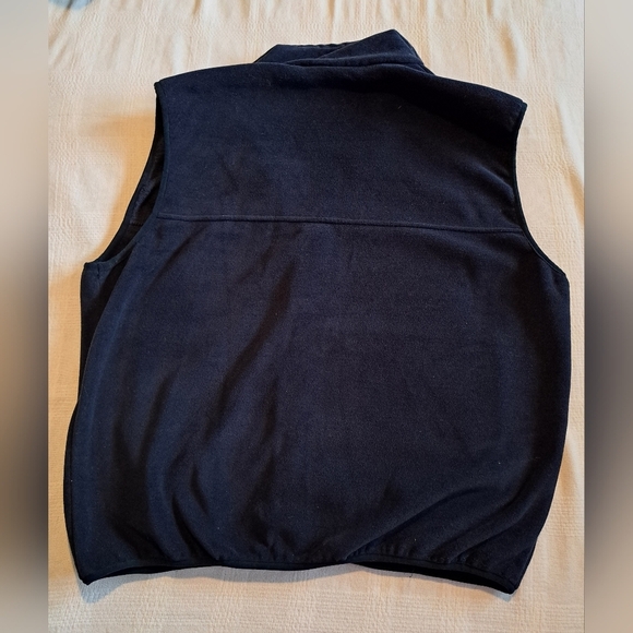 Alcatraz men's size XL Navy blue fleece vest, embroidered logo EUC - Picture 5 of 6